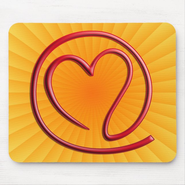 e m a i l 4 y o u | yellow radial mouse mat (Front)