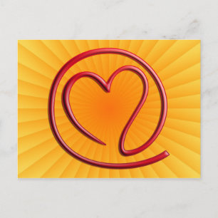 e m a i l 4 y o u yellow radial postcard