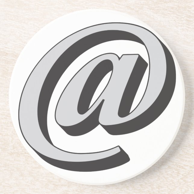 E-mail symbol 3D Coaster (Front)