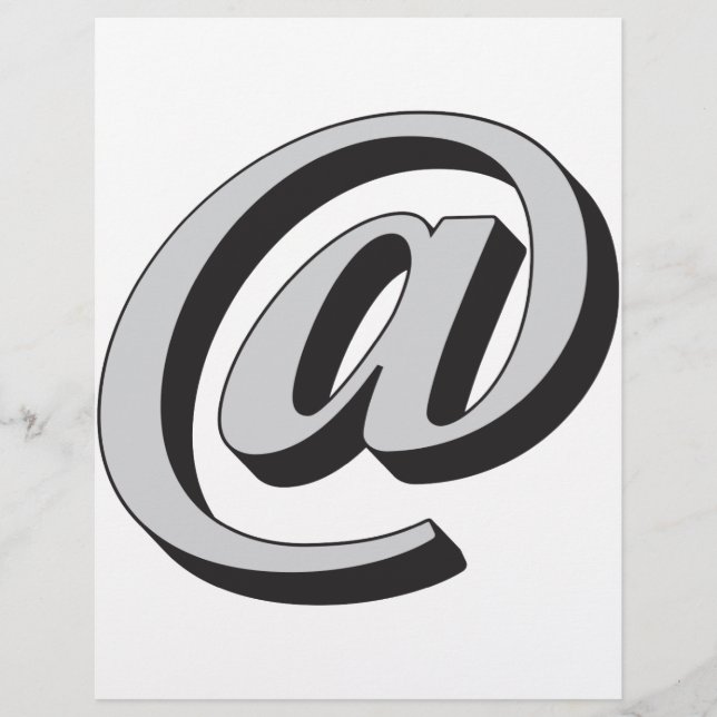 E-mail symbol 3D Flyer (Front)