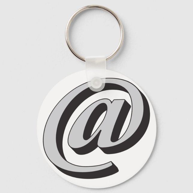 E-mail symbol 3D Key Ring (Front)