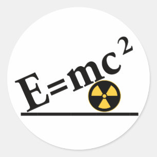 E=mc2 Again Classic Round Sticker