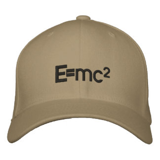 E=mc2   Albert Einstein speed of light squared Embroidered Hat