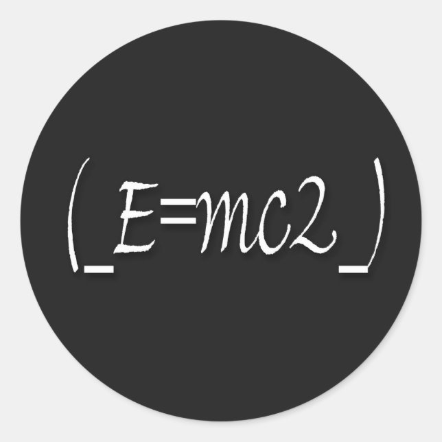 (_E=mc2_) copy Classic Round Sticker (Front)