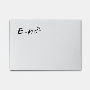E=MC2 E equals MC squared Post-it Notes