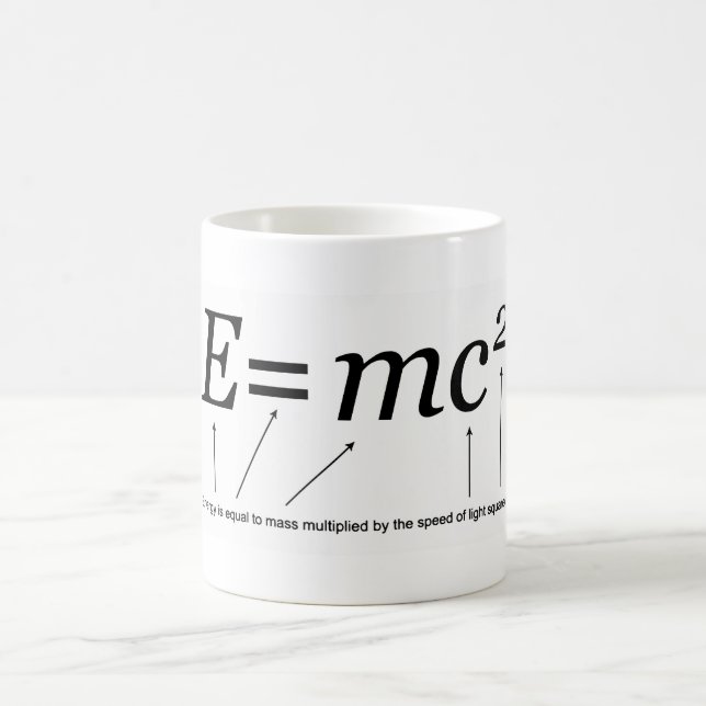 E=MC2 Einstein's Theory of Relativity Coffee Mug (Center)