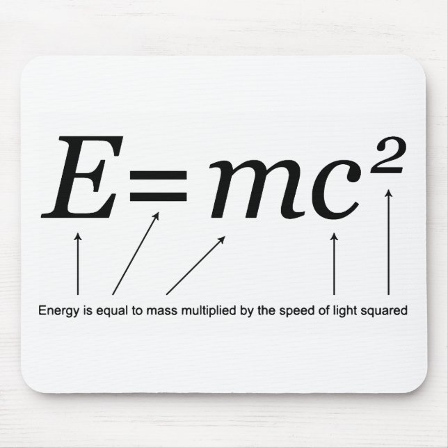 E=MC2 Einstein's Theory of Relativity Mouse Mat (Front)