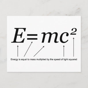 E=MC2 Einstein's Theory of Relativity Postcard