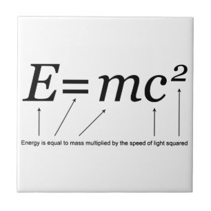 E=MC2 Einstein's Theory of Relativity Tile