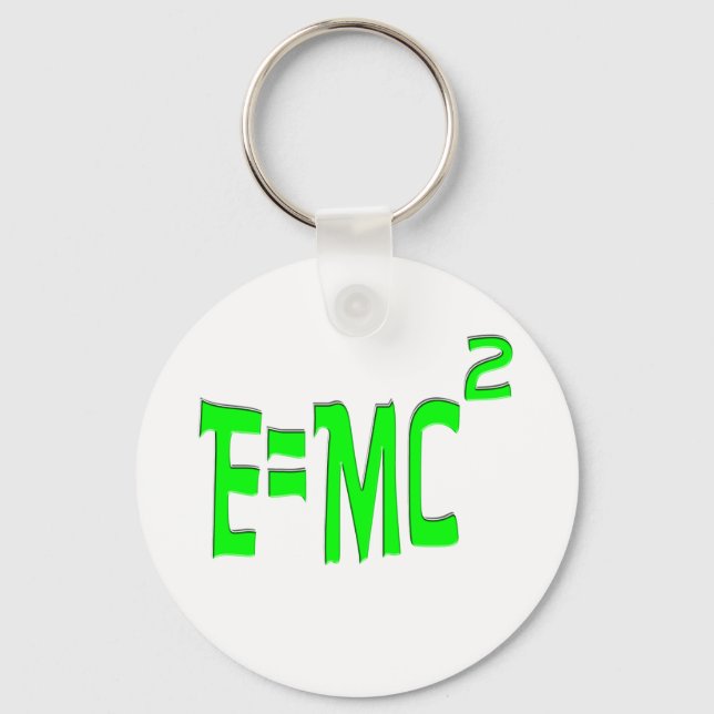 E=MC2 (green) Key Ring (Front)