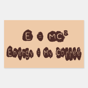 E = MC2 RECTANGULAR STICKER