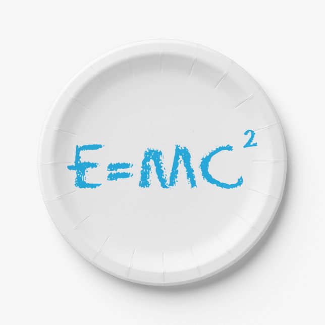 E=MC2 Smart Kid Paper Plate (Front)