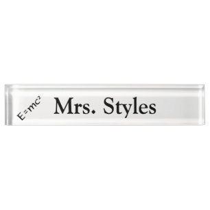"E=mc²" Personalised Nameplate