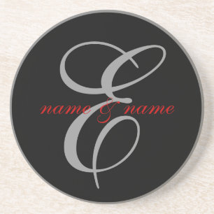 E Monogram coaster