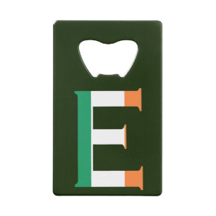 E Monogram overlaid on Irish Flag bocnt