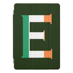 E Monogram overlaid on Irish Flag ipacnt iPad Pro Cover