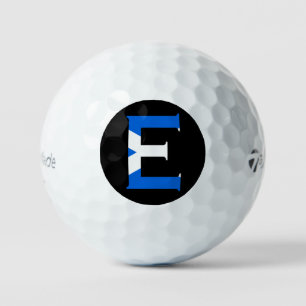 E Monogram overlaid on Scottish Flag tmtp5 gbcnt Golf Balls