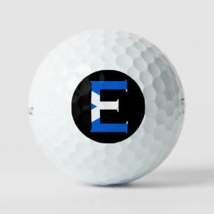 E Monogram overlaid on Scottish Flag tpv1 gbcnt Golf Balls