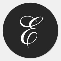 E Monogram Stickers