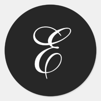 E Monogram Stickers
