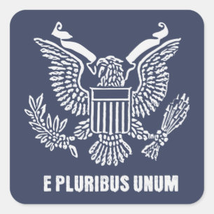 E Pluribus Unum - American Eagle T-Shirt Square Sticker