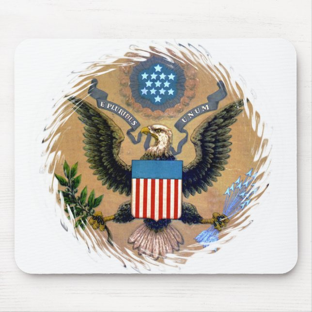 E Pluribus Unum Patriotic United States of America Mouse Mat (Front)