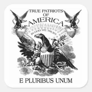 E Pluribus Unum Square Sticker