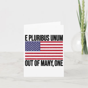 E Pluribus Unum Usa Flag For Women Men Card
