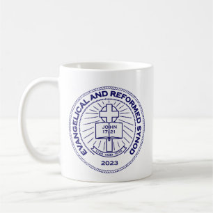 E & R Mug,Navy Logo with scripture Coffee Mug