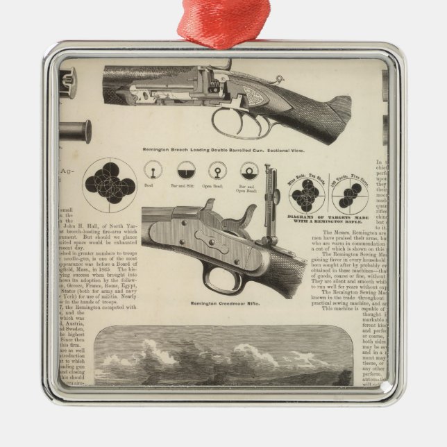 E Remington and Sons Metal Tree Decoration (Front)