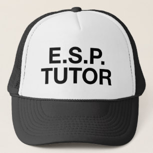 E.S.P. TUTOR fun slogan trucker hat