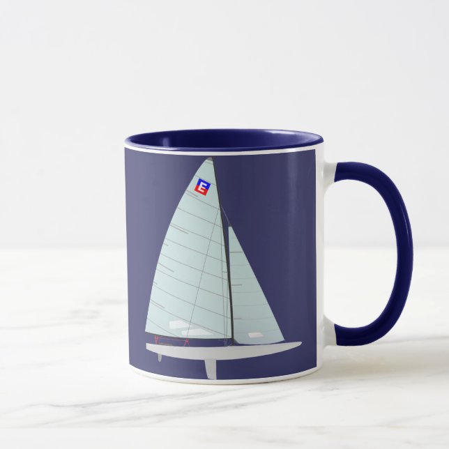 E Scow Class Racing Sailboat Mug (Right)