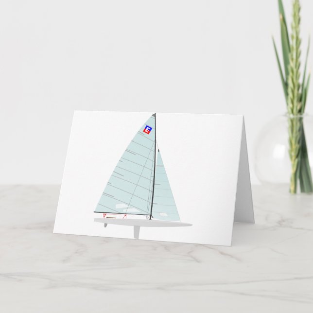 E-scow   Racing Sailboat onedesign  Class Card (Front)