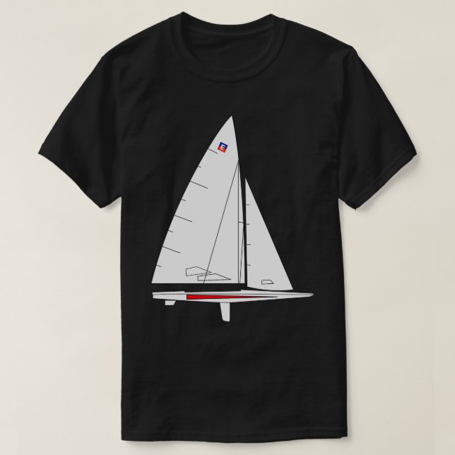 E Scow Sailboat Classic TShirt (Design Front)