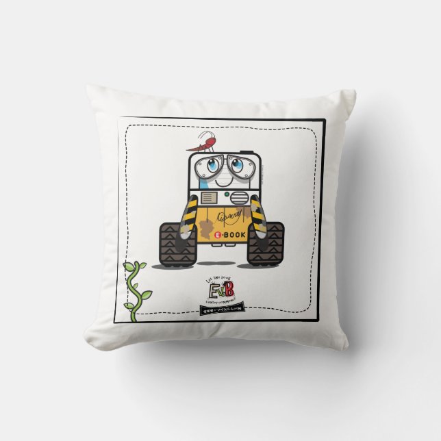 E the ebook mug 'E-book' Cushion (Front)