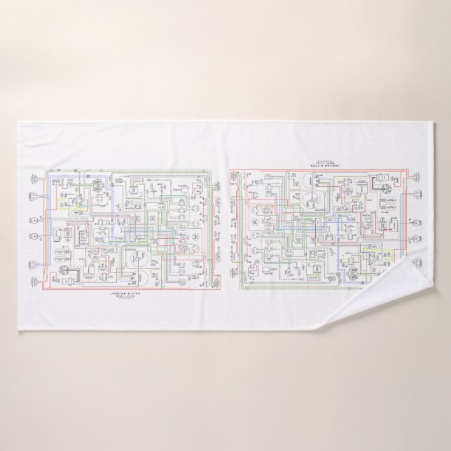 E Type Jag, Wiring Diagram. Bath Towel Set (Bath Towel)
