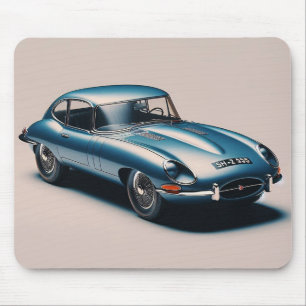 E-type Jaguar Coupe (Blue) Mouse Mat
