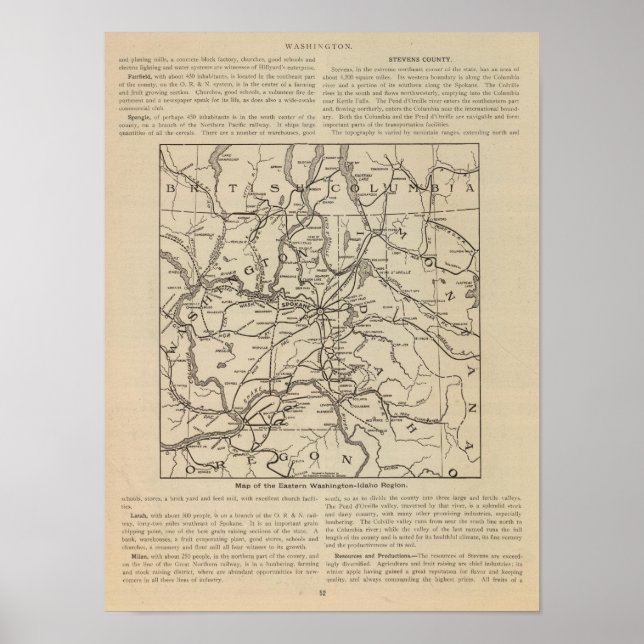 E Washington Idaho Region Poster (Front)