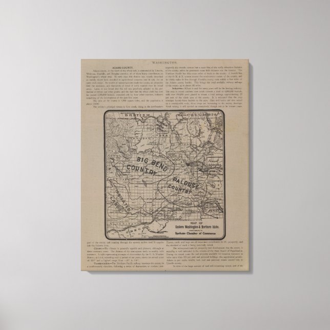 E Washington, N Idaho Canvas Print (Front)
