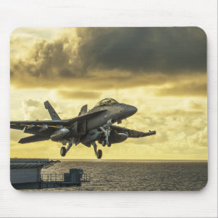 Ea18g growler fighter jet launching off carrier mouse mat