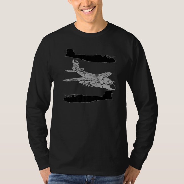 Ea 6b Prowler Electronic Jamming Attack Aircraft T-Shirt (Front)