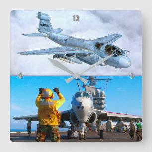EA-6B PROWLER SQUARE WALL CLOCK