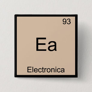 Ea - Electronica Funny Chemistry Element Symbol T 15 Cm Square Badge