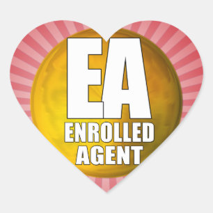 EA LOGO ENROLLED AGENT HEART STICKER