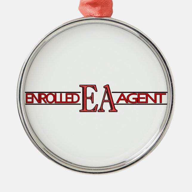 EA SPECIALIST LOGO ENROLLED AGENT METAL TREE DECORATION (Front)