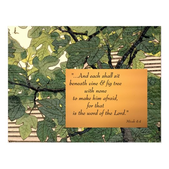 Each Beneath Vine & Fig Tree Postcard