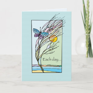 Each Day Butterfly Encouragement Card