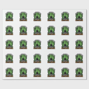 Each Day Joyful Halloween Haunted House Witch Cat Wrapping Paper