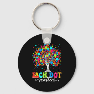 Each Dot S Polka Dots Tree Happy Dot Day Kids Girl Key Ring