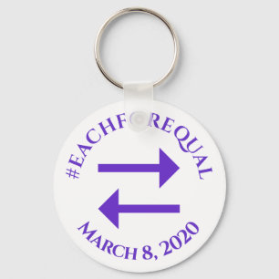 Each for Equal Hashtag March 8 Women's Day 2020 Key Ring